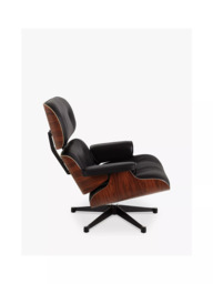 Vitra Eames Premium Leather Lounge Chair and Ottoman, Black/Palisander - thumbnail 5