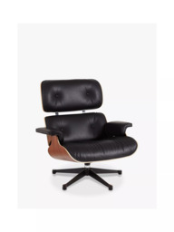 Vitra Eames Premium Leather Lounge Chair and Ottoman, Black/Palisander - thumbnail 3