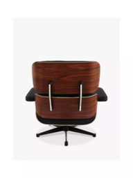Vitra Eames Premium Leather Lounge Chair and Ottoman, Black/Palisander - thumbnail 6
