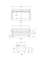 Swyft Model 10 Medium 2 Seater Sofa, Dark Leg - thumbnail 2