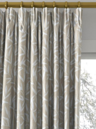 Laura Ashley Willow Leaf Chenille Made to Measure Curtains or Roman Blind, Natural - thumbnail 2