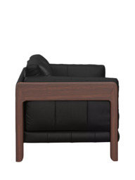 John Lewis Nest Large 3 Seater Leather Sofa, Dark Leg - thumbnail 2