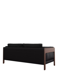 John Lewis Nest Large 3 Seater Leather Sofa, Dark Leg - thumbnail 3