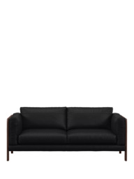 John Lewis Nest Large 3 Seater Leather Sofa, Dark Leg - thumbnail 4