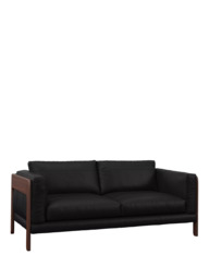 John Lewis Nest Large 3 Seater Leather Sofa, Dark Leg - thumbnail 1
