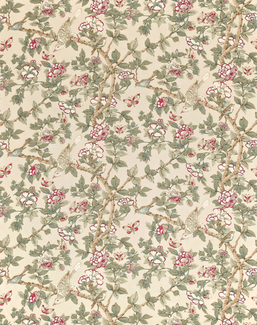 Sanderson Caverley Rose Made to Measure Curtains or Roman Blind, Rose/Pewter - image 1