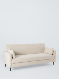 John Lewis Polly 3 Seater Sofa Bed, Dark Leg, Natural