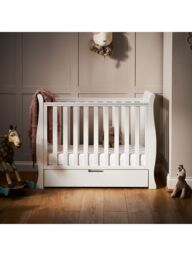 Obaby Stamford Space Saver Cotbed, White - thumbnail 1