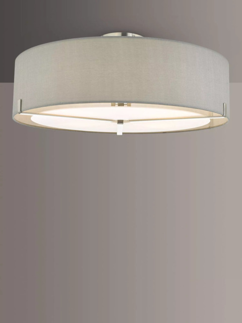 Där Diffuser Semi Flush Ceiling Light, Satin Chrome - image 1