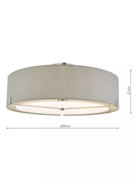 Där Diffuser Semi Flush Ceiling Light, Satin Chrome - thumbnail 3
