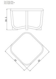 John Lewis Marcy Garden Side Table, Navy - thumbnail 5