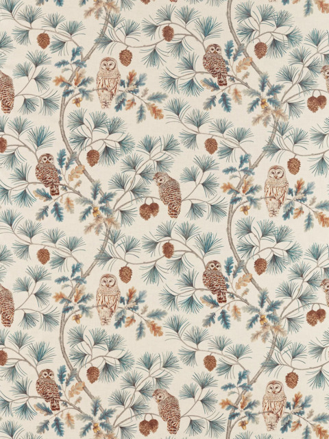 Sanderson Owlswick Made to Measure Curtains or Roman Blind, Teal - image 1