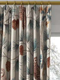 Sanderson Owlswick Made to Measure Curtains or Roman Blind, Teal - thumbnail 2