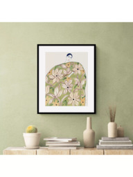 John Lewis La Poire 'Summer Coat' Framed Print & Mount, Green/Apricot - thumbnail 2