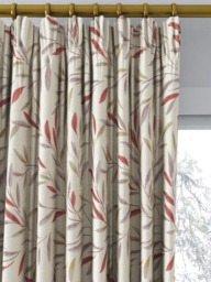John Lewis Langley Leaf Weave Pair Lined Pencil Pleat Curtains - thumbnail 1
