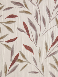 John Lewis Langley Leaf Weave Pair Lined Pencil Pleat Curtains - thumbnail 2