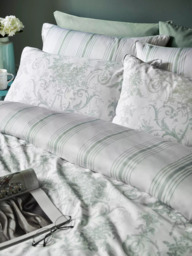Laura Ashley Tuileries Reversible 200 Thread Count Cotton Duvet Cover Set - thumbnail 2