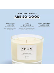 NEOM Wellbeing London Bedtime Hero 3 Wick Scented Candle, 420g - thumbnail 5