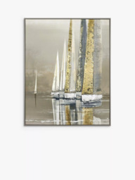 John Lewis Adelene Fletcher 'Golden Sails' Framed Canvas, 102.5 x 82.5cm, Gold - thumbnail 1