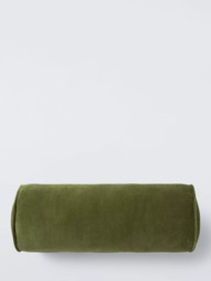 John Lewis Cotton Velvet Bolster Cushion - thumbnail 1