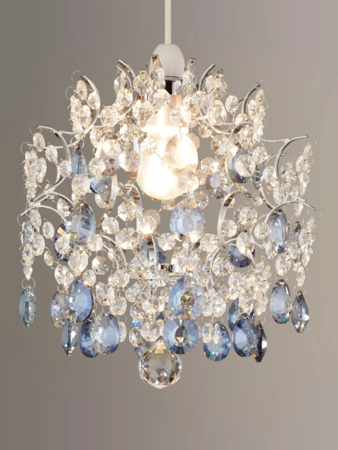 John Lewis Baroque Easy-to-Fit Ceiling Shade, Blue - image 1