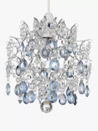 John Lewis Baroque Easy-to-Fit Ceiling Shade, Blue - thumbnail 3