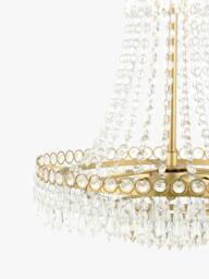 Laura Ashley Enid 5 Arm Crystal Chandelier Ceiling Light, Antique Brass - thumbnail 5