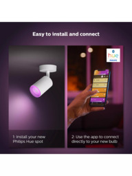 Philips Hue White & Colour Ambiance Fugato Smart 3 Light LED Ceiling Spotlight, White - thumbnail 6