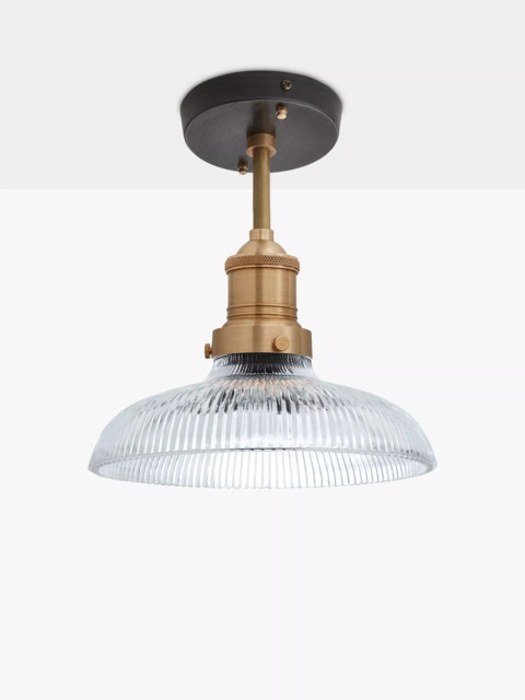 Industville Brooklyn Glass Dome Flush Ceiling Light - image 1