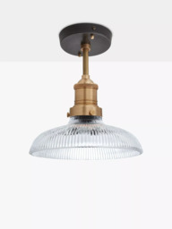 Industville Brooklyn Glass Dome Flush Ceiling Light - thumbnail 1