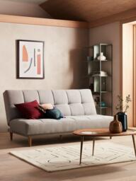 John Lewis Linear Medium 2 Seater Sofa Bed, Light Leg - thumbnail 2