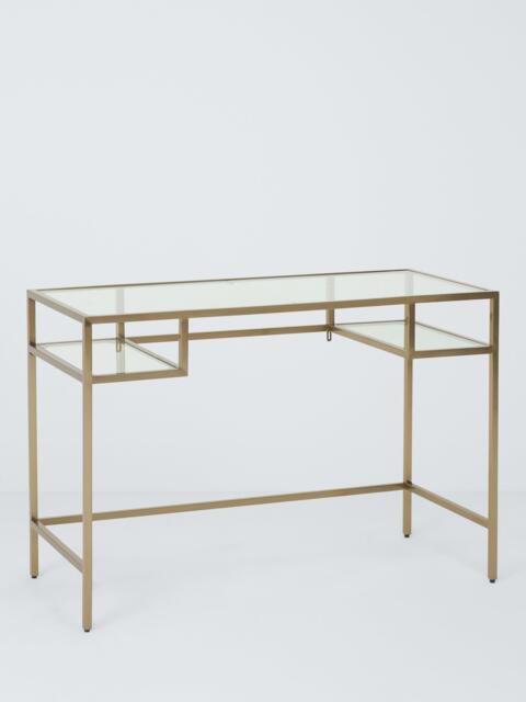 John Lewis Langham Glass Desk, Brass - image 1