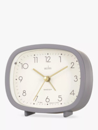 Acctim Ramsey Curved Non-Ticking Sweep Analogue Alarm Clock - thumbnail 1