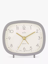 Acctim Ramsey Curved Non-Ticking Sweep Analogue Alarm Clock - thumbnail 2