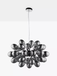 Bay Lighting Grandeur Glass Ceiling Light, Black Chrome - thumbnail 2