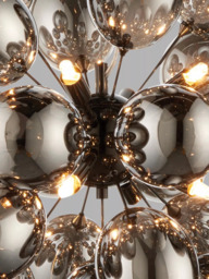 Bay Lighting Grandeur Glass Ceiling Light, Black Chrome - thumbnail 4