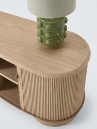 John Lewis Tambour Wood TV Unit, Oak - thumbnail 5