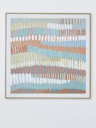 John Lewis 'Dash Texture' Framed Hand Painted 3D Canvas, 90 x 90cm, Cream - thumbnail 1
