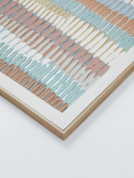 John Lewis 'Dash Texture' Framed Hand Painted 3D Canvas, 90 x 90cm, Cream - thumbnail 3