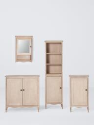 John Lewis Heritage Mirrored Bathroom Cabinet, White Wash - thumbnail 5