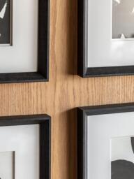 John Lewis Scandi Abstract Framed Print & Mount, Set of 6, 31 x 31cm, Black/White - thumbnail 3