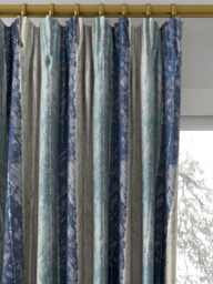 Harlequin Walchia Made to Measure Curtains or Roman Blind, Indigo/Sky/Shell - thumbnail 2