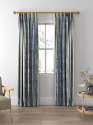 Harlequin Walchia Made to Measure Curtains or Roman Blind, Indigo/Sky/Shell - thumbnail 5