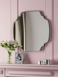 Laura Ashley Rochelle Square Wall Mirror, 60 x 60cm, Clear