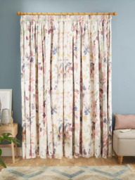 John Lewis Abelia Print Pair Blackout/Thermal Lined Curtains, Multi - thumbnail 6