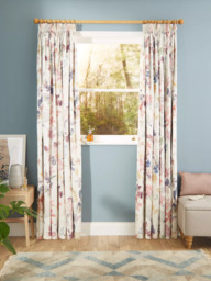 John Lewis Abelia Print Pair Blackout/Thermal Lined Curtains, Multi - thumbnail 4