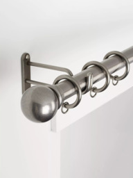 John Lewis Made to Order Select Classic Curtain Pole with Rings and Ball Finial, Wall Fix, Dia.25mm - thumbnail 4