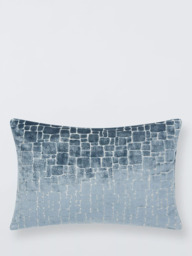 John Lewis Irregular Blocks Velvet Cushion - thumbnail 1