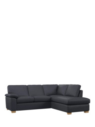John Lewis Camden RHF Chaise Corner Leather Sofa, Light Leg - thumbnail 1