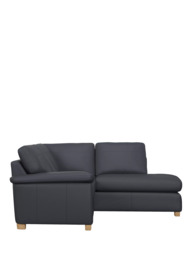 John Lewis Camden RHF Chaise Corner Leather Sofa, Light Leg - thumbnail 3